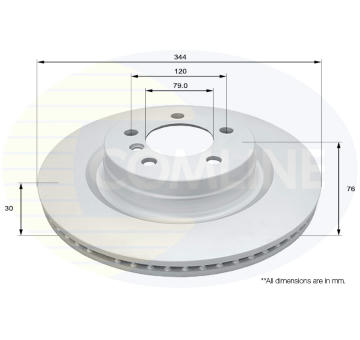 Brzdový kotúč COMLINE ADC1340V