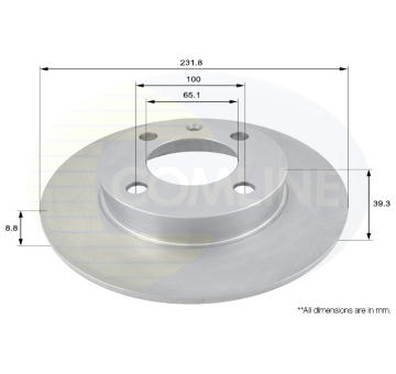 Brzdový kotúč COMLINE ADC1439