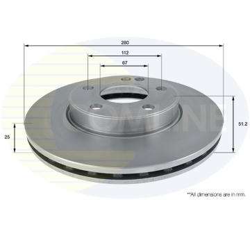 Brzdový kotúč COMLINE ADC1671V
