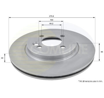 Brzdový kotúč COMLINE ADC1713V