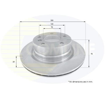 Brzdový kotúč COMLINE ADC1744V