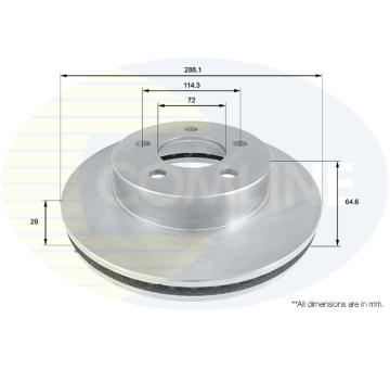 Brzdový kotúč COMLINE ADC2301V