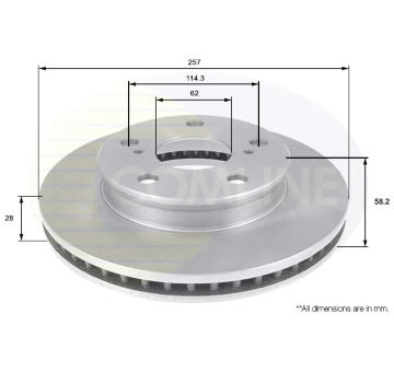 Brzdový kotúč COMLINE ADC2504V