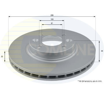 Brzdový kotúč COMLINE ADC2719V