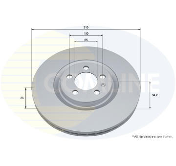 Brzdový kotúč COMLINE ADC2887V