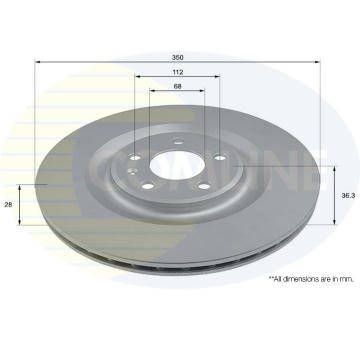 Brzdový kotúč COMLINE ADC2963V