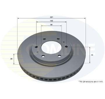 Brzdový kotúč COMLINE ADC5228V