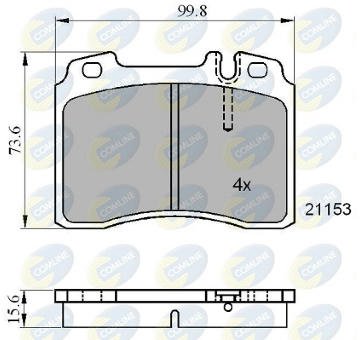 Sada brzdových platničiek kotúčovej brzdy COMLINE CBP01006