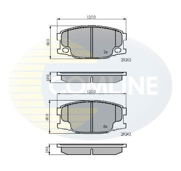 Sada brzdových platničiek kotúčovej brzdy COMLINE CBP01088