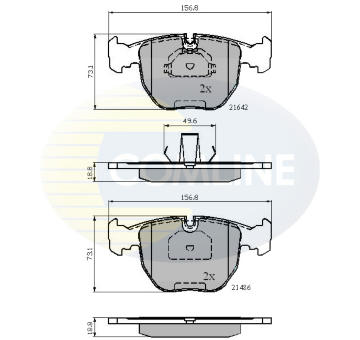 Sada brzdových platničiek kotúčovej brzdy COMLINE CBP01096