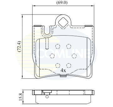 Sada brzdových platničiek kotúčovej brzdy COMLINE CBP01143