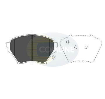 Sada brzdových platničiek kotúčovej brzdy COMLINE CBP01206