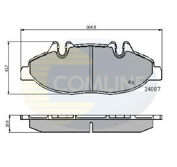 Sada brzdových platničiek kotúčovej brzdy COMLINE CBP01305