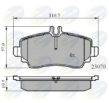 Sada brzdových platničiek kotúčovej brzdy COMLINE CBP01318