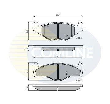 Sada brzdových platničiek kotúčovej brzdy COMLINE CBP0148
