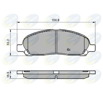Sada brzdových platničiek kotúčovej brzdy COMLINE CBP01606