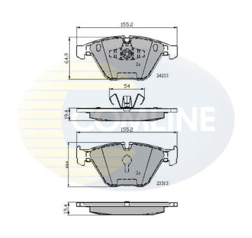 Sada brzdových platničiek kotúčovej brzdy COMLINE CBP01700