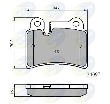 Sada brzdových platničiek kotúčovej brzdy COMLINE CBP01728