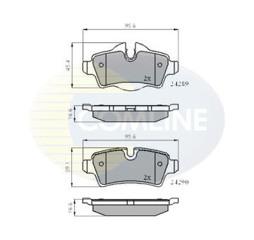 Sada brzdových platničiek kotúčovej brzdy COMLINE CBP01759