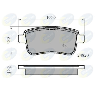Sada brzdových platničiek kotúčovej brzdy COMLINE CBP02014