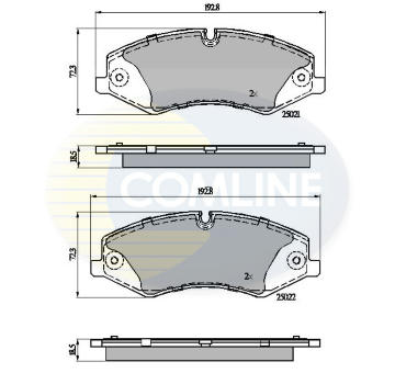 Sada brzdových platničiek kotúčovej brzdy COMLINE CBP02030