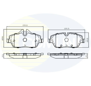 Sada brzdových platničiek kotúčovej brzdy COMLINE CBP02160
