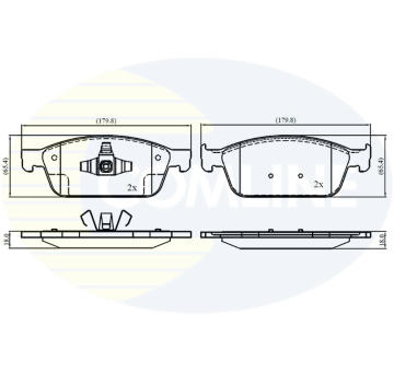 Sada brzdových platničiek kotúčovej brzdy COMLINE CBP02196