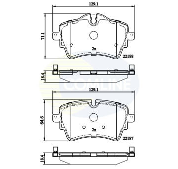 Sada brzdových platničiek kotúčovej brzdy COMLINE CBP02261