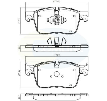 Sada brzdových platničiek kotúčovej brzdy COMLINE CBP02385