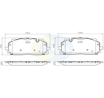 Sada brzdových platničiek kotúčovej brzdy COMLINE CBP02443