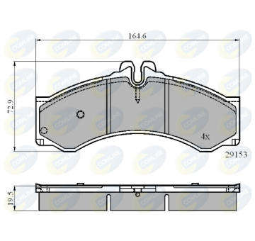 Sada brzdových platničiek kotúčovej brzdy COMLINE CBP0271