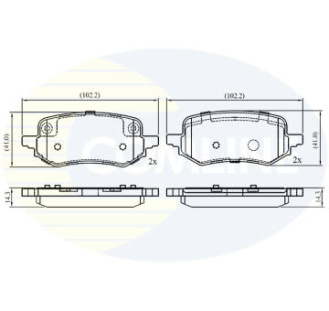 Sada brzdových platničiek kotúčovej brzdy COMLINE CBP02741