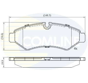 Sada brzdových platničiek kotúčovej brzdy COMLINE CBP02762
