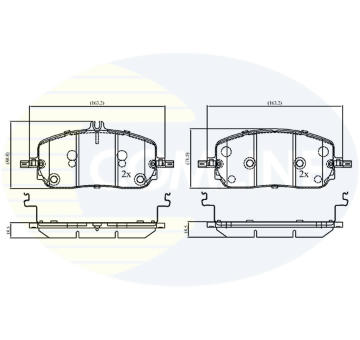 Sada brzdových platničiek kotúčovej brzdy COMLINE CBP04018
