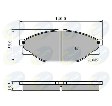 Sada brzdových platničiek kotúčovej brzdy COMLINE CBP0440