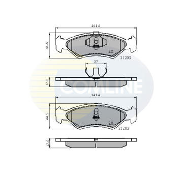 Sada brzdových platničiek kotúčovej brzdy COMLINE CBP0502