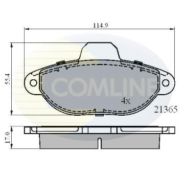 Sada brzdových platničiek kotúčovej brzdy COMLINE CBP0509