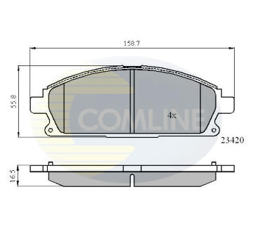 Sada brzdových platničiek kotúčovej brzdy COMLINE CBP0591