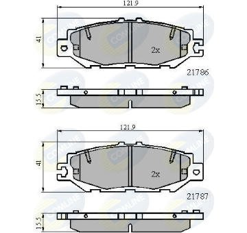 Sada brzdových platničiek kotúčovej brzdy COMLINE CBP0788