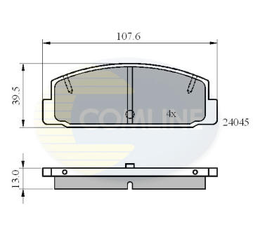 Sada brzdových platničiek kotúčovej brzdy COMLINE CBP0819