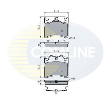 Sada brzdových platničiek kotúčovej brzdy COMLINE CBP0953