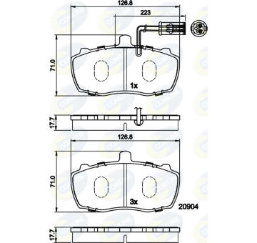 Sada brzdových platničiek kotúčovej brzdy COMLINE CBP11066