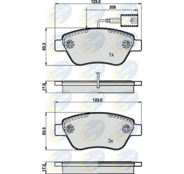 Sada brzdových platničiek kotúčovej brzdy COMLINE CBP11535