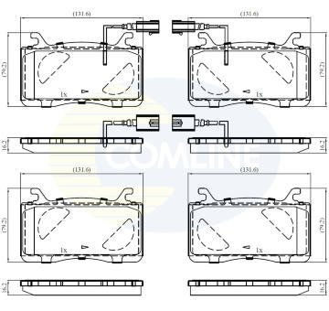 Sada brzdových platničiek kotúčovej brzdy COMLINE CBP12461