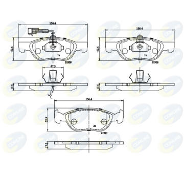 Sada brzdových platničiek kotúčovej brzdy COMLINE CBP1477