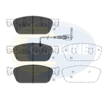 Sada brzdových platničiek kotúčovej brzdy COMLINE CBP16002