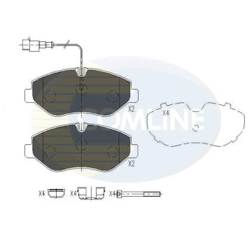 Sada brzdových platničiek kotúčovej brzdy COMLINE CBP16034