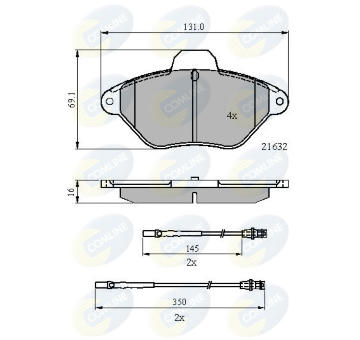 Sada brzdových platničiek kotúčovej brzdy COMLINE CBP21079