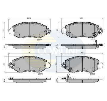 Sada brzdových platničiek kotúčovej brzdy COMLINE CBP31108
