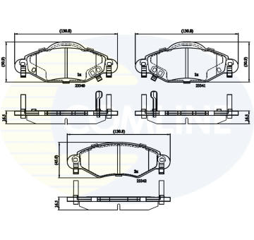 Sada brzdových platničiek kotúčovej brzdy COMLINE CBP31152